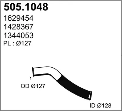 Auspuffrohr ASSO 505.1048
