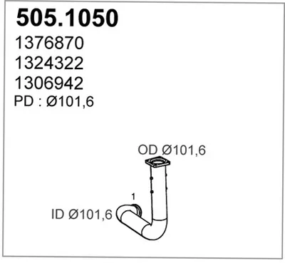 Abgasleitung ASSO 505,1050
