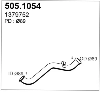 Auspuffrohr ASSO 505.1054