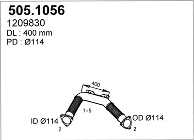 Auspuffrohr ASSO 505.1056