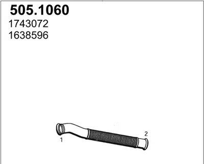 Auspuffrohr ASSO 505,1060