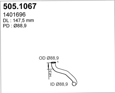 Auspuffrohr ASSO 505.1067