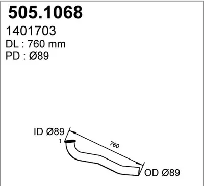 Auspuffrohr ASSO 505.1068