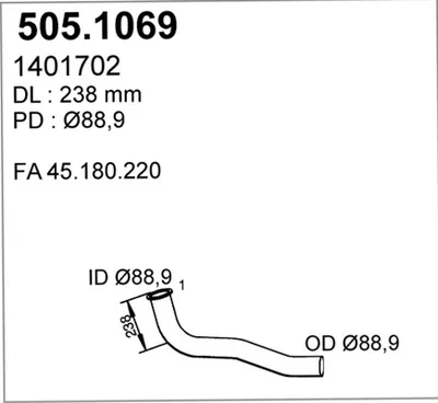 Auspuffrohr ASSO 505.1069