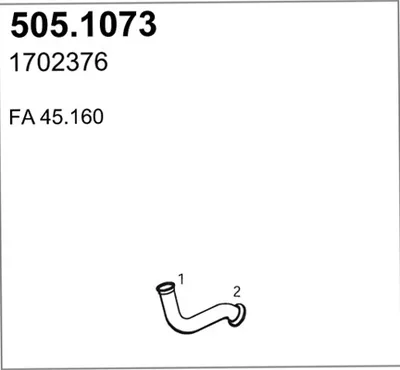 Auspuffrohr ASSO 505.1073