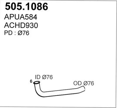 Auspuffrohr ASSO 505.1086