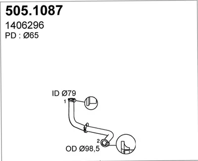 Auspuffrohr ASSO 505.1087