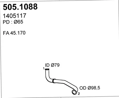 Auspuffrohr ASSO 505.1088