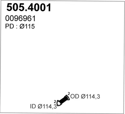 Flexible Verbindung, Abgas ASSO 505.4001