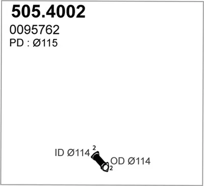 Flexibler Anschluss, Auspuff ASSO 505.4002