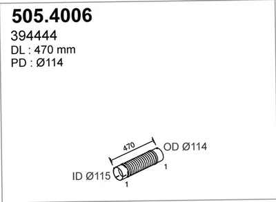 Flexible Verbindung, Auspuff ASSO 5054.4006