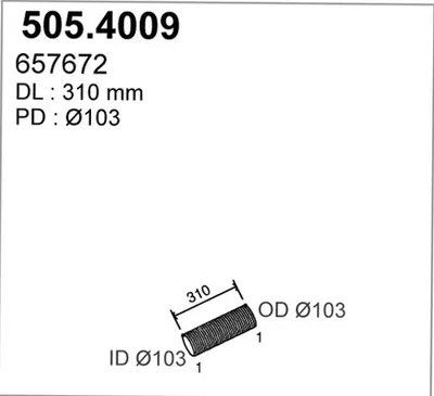Flexible Verbindung, Abgas ASSO 505.4009