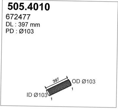 Flexible Verbindung, Abgas ASSO 505.4010