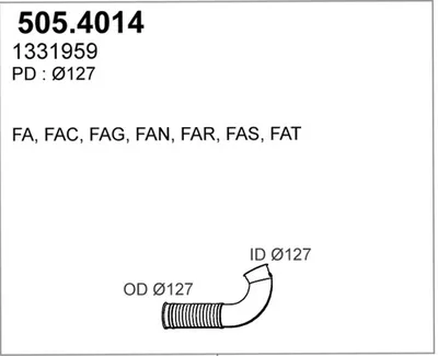 Flexible Verbindung, Abgas ASSO 505.4014