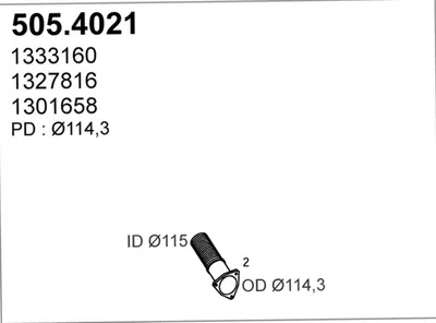 Flexible Verbindung, Abgas ASSO 505.4021
