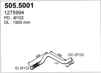 Auspuffrohr ASSO 505.5001