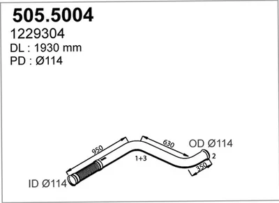 Auspuffrohr ASSO 505.5004
