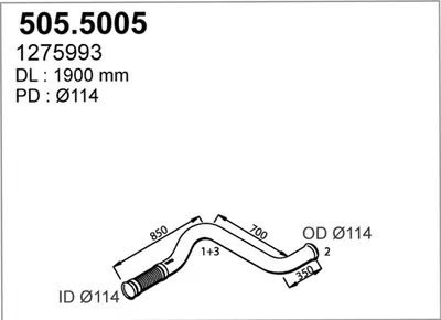 Auspuffrohr ASSO 505,5005