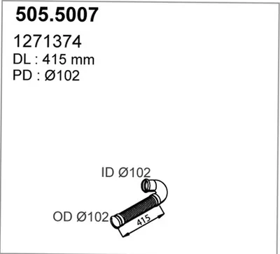 Auspuffrohr ASSO 505.5007