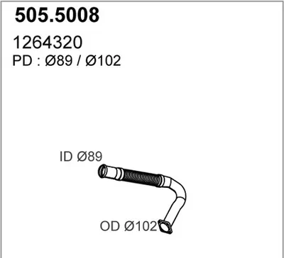 Auspuffrohr ASSO 505.5008
