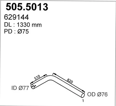 Auspuffrohr ASSO 505,5013