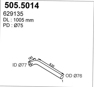 Auspuffrohr ASSO 505,5014