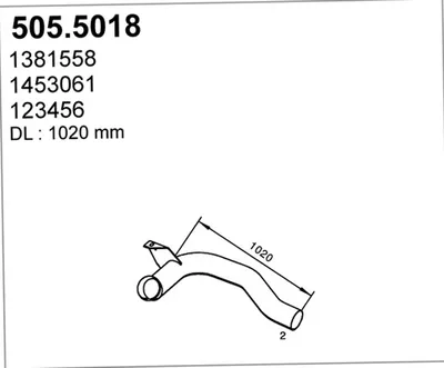 Auspuffrohr ASSO 505,5018