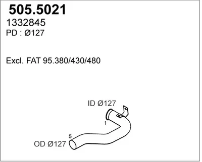 Auspuffrohr ASSO 50.5.5021