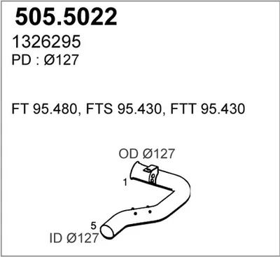 Auspuffrohr ASSO 505,5022