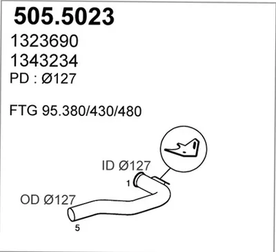 Auspuffrohr ASSO 505/5023