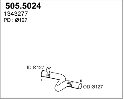 Auspuffrohr ASSO 505,5024