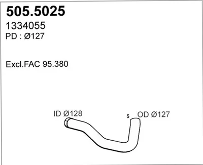 Auspuffrohr ASSO 505,5025