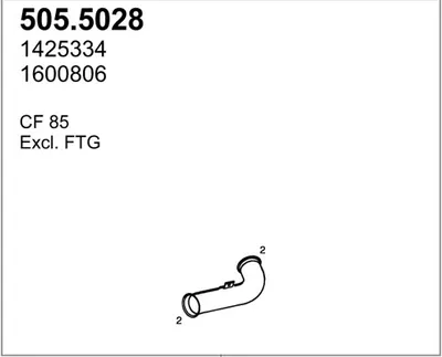Auspuffrohr ASSO 505,5028