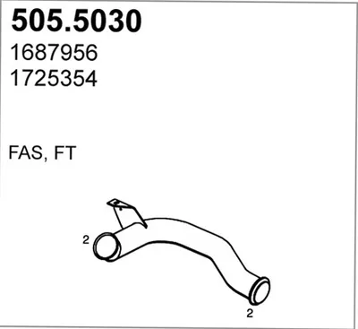 Auspuffrohr ASSO 505,5030