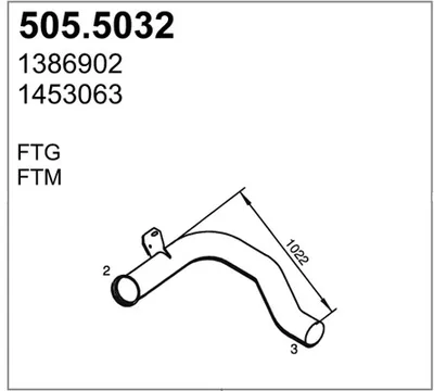 Auspuffrohr ASSO 505,5032