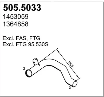 Auspuffrohr ASSO 505,5033