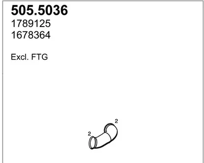 Auspuffrohr ASSO 505,5036