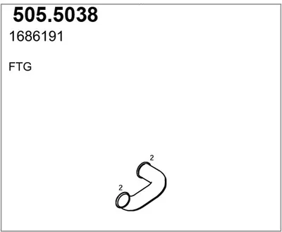 Auspuffrohr ASSO 505,5038