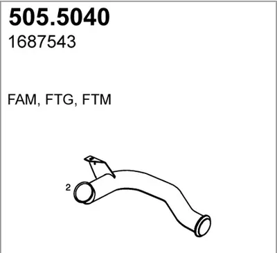 Auspuffrohr ASSO 505,5040