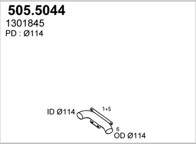 Auspuffrohr ASSO 505/5044