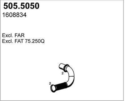 Auspuffrohr ASSO 505,5050