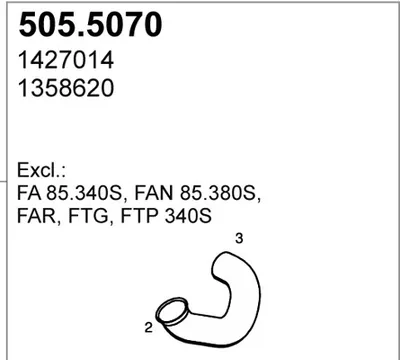 Auspuffrohr ASSO 505,5070
