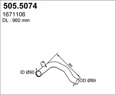 Auspuffrohr ASSO 505,5074