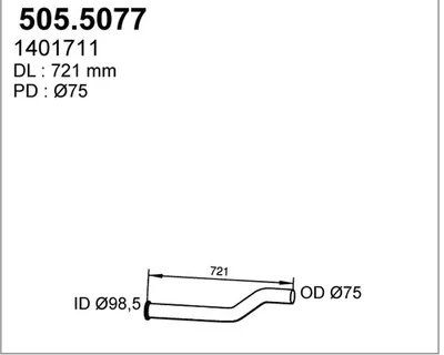 Auspuffrohr ASSO 505,5077