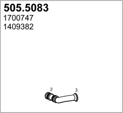 Auspuffrohr ASSO 505,5083