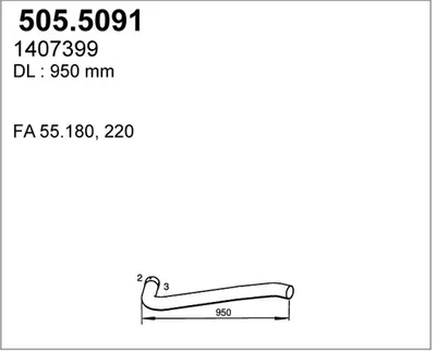 Auspuffrohr ASSO 505,5091