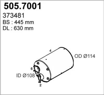 Zentral- und Oberschalldämpfer ASSO 505.7001