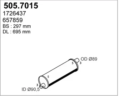 Zentral- und Oberschalldämpfer ASSO 505.7015