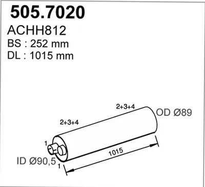 Zentral- und Oberschalldämpfer ASSO 505.7020