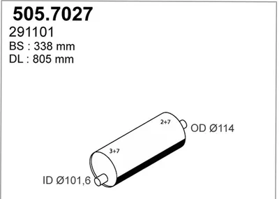 Zentral- und Oberschalldämpfer ASSO 505,7027